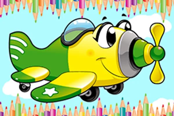 Coloring Book - Airplane 02